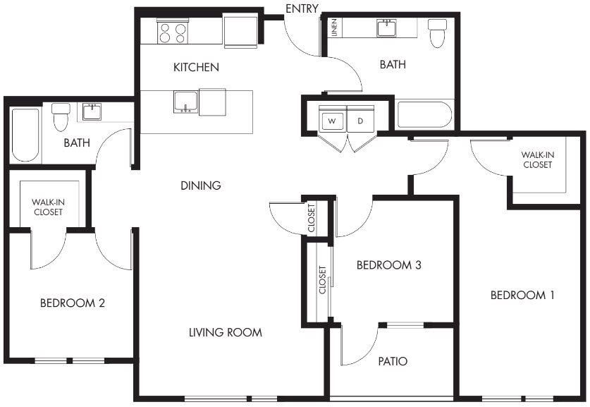 Anthology_Issaquah WA_Floor Plan_Podium H2_Two Bedroom Two Bathroom Anthology_Issaquah WA_Floor Plan_Podium H2_Two Bedroom Two Bathroom